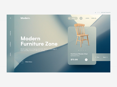 Modern Furniture app branding chair color design dribbble furniture furniture app furniture shop home page landing landing page online chair online shop typography ui ux web wooden wooden chair