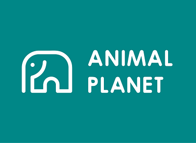 Animal Planet Logo Redesign adobe illustrator brand brand design brand identity branding design elephant graphic design graphics logo logo design logo redesign logo type typography