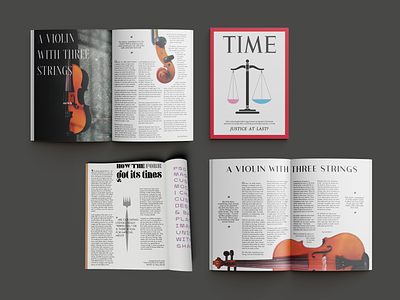 Magazine Editorial Design adobe illustrator adobe indesign design editorial illustration layout magazine cover music spread time magazine violin