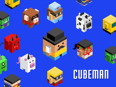 Characters for a 3D Endless Arcade Hopper mobile game