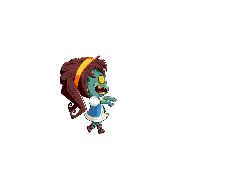 Walking Zombie Animation Test 2d after effects animation character cute cycle game gif loop mobile motion graphics zombie