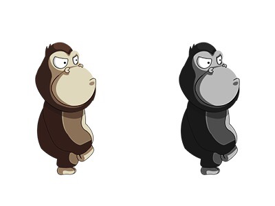 Unused Gorilla Concept 2d character game gorilla harambe illustration