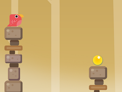 Desert Level Design for Bird Jumping Game