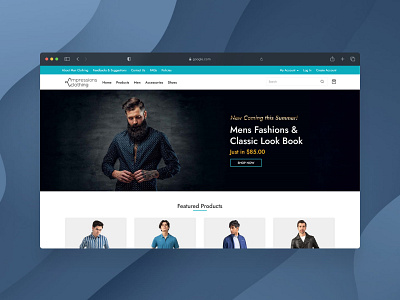 Men's Clothing 1 ui web design