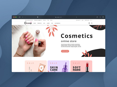 Cosmetics Store ui web design