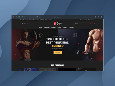 Fitness Store ui web design