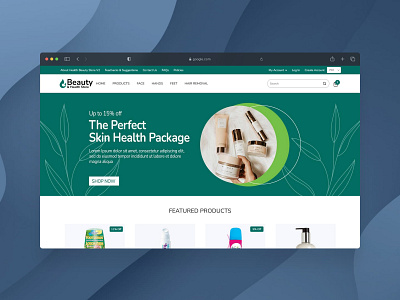 Health & Beauty Store ui web design