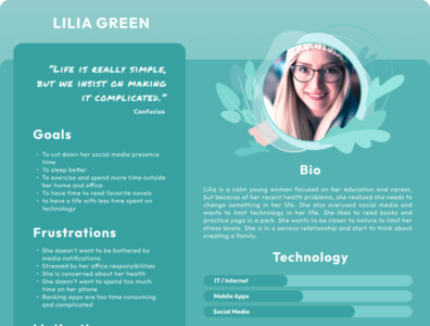 Calming Banking App Design - Personas by Julia on Dribbble