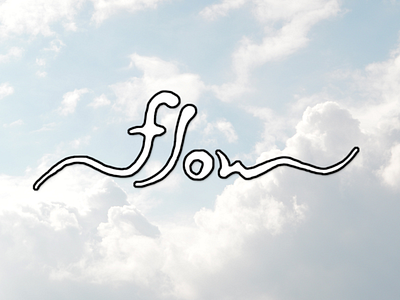 flow Text Logo design flow flowing illustration logo sky text vector
