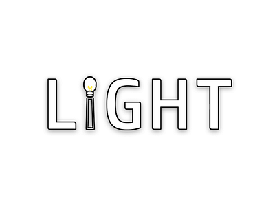 Light Text Logo bulb design generic illustration light logo simplism simplistic text vector