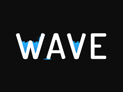 Wave Text Logo design freehand graphic design illustration liquid logo text vector water wave