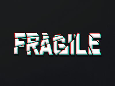 Fragile Text Logo bevel design fragile freehand graphic design illustration logo text vector