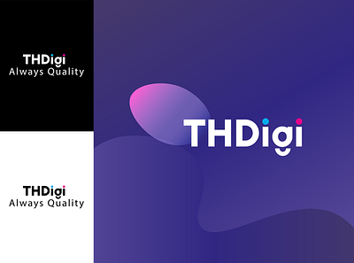 THDigi Logo Branding branding design flat graphic logo web