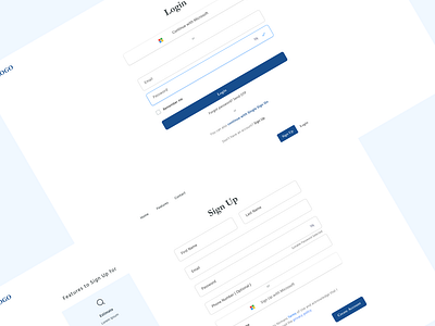 Minimalist Login/Sign Up Design