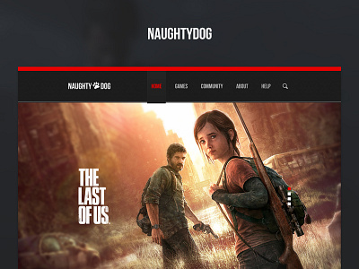 Naughtydog - Redesign clean design games header hero homepage large naughtydog ps4 redesign ui user interface