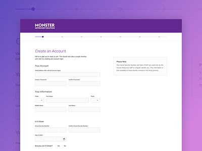 Monster - Create an Account