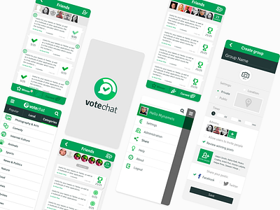 Votechat App Design appdesign branding design ui userexperiencedesign userinterfacedesign ux