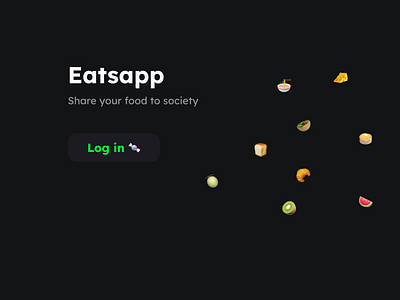 Eeatsapp Log in app design typography ui ux