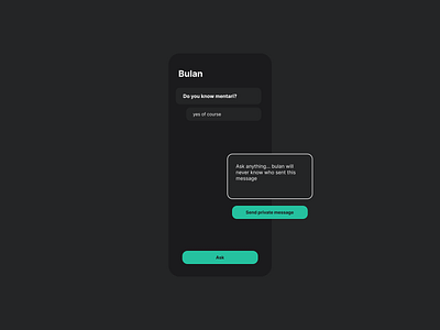 Ask Page app design typography ui ux