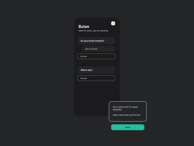 Question and Answer app design typography ui ux