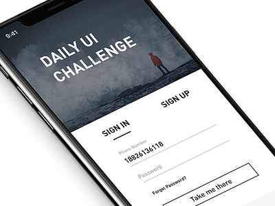 2018.04 Sign In challenge daily ui sign in