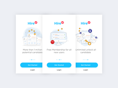 010 Hire Apps Concept Onboarding Mockup