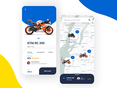 Motorcycle Rental Apps for tiket.com by Aufar Syahdan 🦄 for tiket