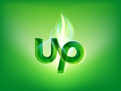 UP - Upwork Illustration (Wallpaper) fire gradient green illustration illustrator light motion movement vector wallpaper