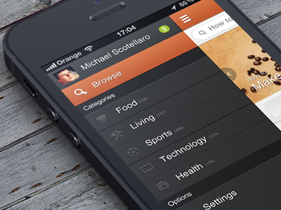 iOs Design - Menu interface ios iphone menu