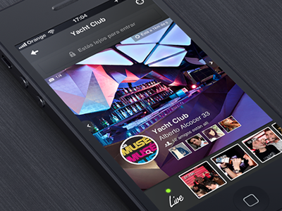iOs Design - Nightlife App club interface ios iphone menu nightlife