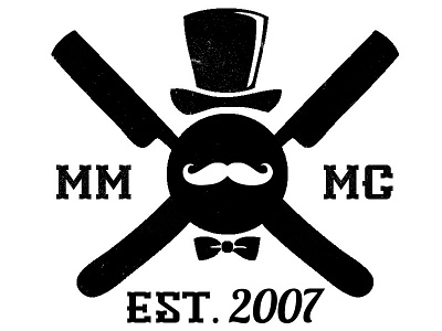 March Mustache Madness Club Crest branding mustache