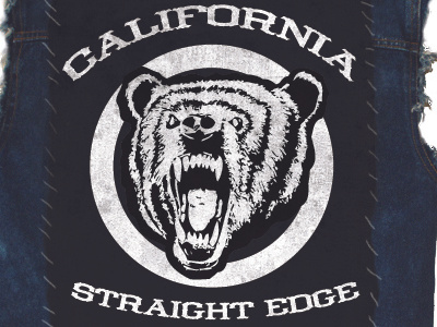 Calibear Patch backpatch graphic design hardcore logo straight edge vector