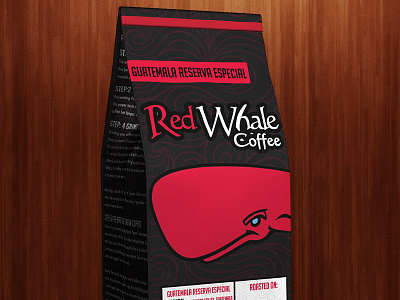 Red Whale Coffee Bag (Black) coffee packaging print design production design