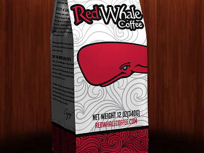 Red Whale Coffee Bag (White)