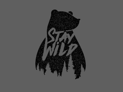 Stay Wild Apparel Design bear branding camping design identity logo mark poler typography vector wip