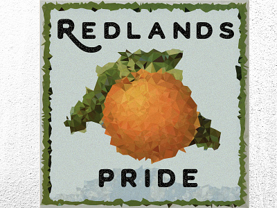 Redlands Orange Packing citrus fruit illustrator mountains oranges polygon redlands vintage