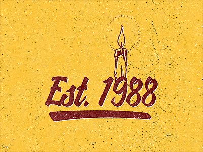 Established in 1988 lettering logo design typography