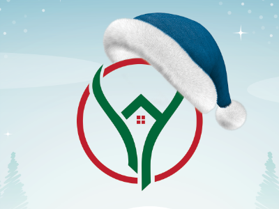 Christmas Icon christmas logo real estate santa vector