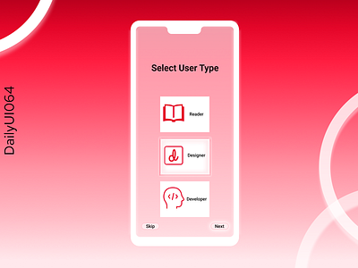 DailyUI064 Select User Type dailyui064 dailyui64 design select user tpye