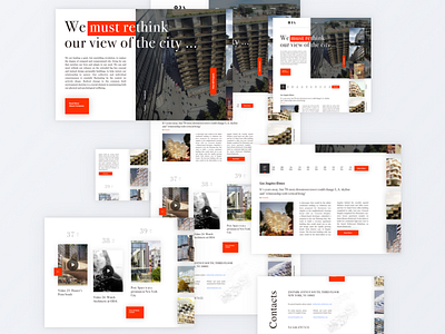 Architectural Agency agency architectural building calendar columns landing orange page project serif ui ux