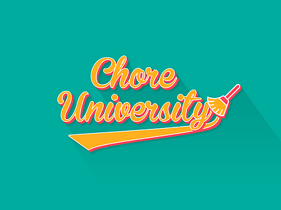Chore University logo chore email illustration logo retro typography university