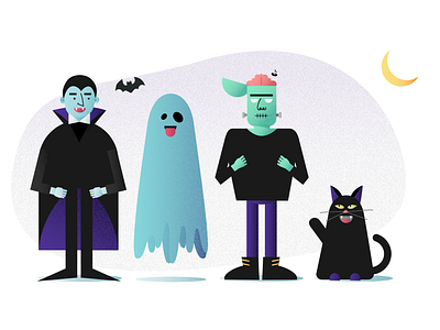 Halloween 2018 black cat design dracula ghost graphic halloween illustration
