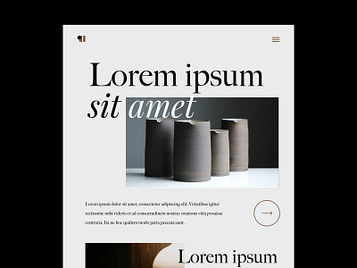 UI Exploration ceramics concept design dribbble elegant exploration inspiration italic new pot typogaphy ui uiexploration ux website website design websiteconcept