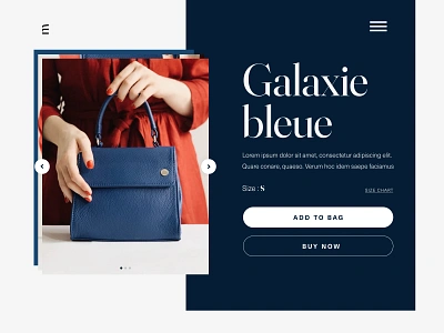 Pratique 4 b2c bags branding buy classy clean dribbble ecomm ecommerce goodtype hamburger inspiration pdp product rich shop typogaphy ux website