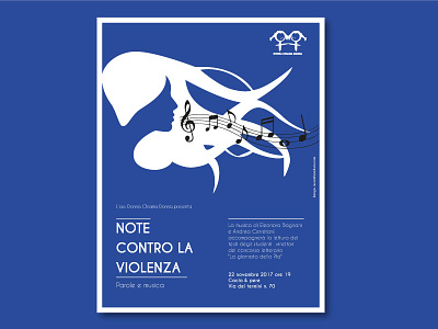Poster - No violence, but Music! artdirection design poster typography vector violence women