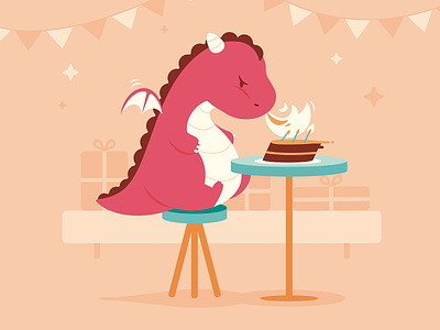 Dragon Birthday designs, themes, templates and downloadable graphic  elements on Dribbble