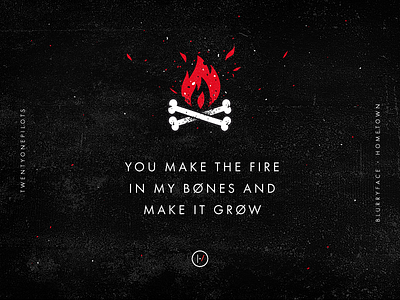 Hometøwn black blurryface bones fire icon illustration lyrics music twenty one pilots