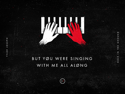Høle In The Grøund black hands icon illustration music piano red twenty one pilots