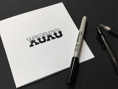 XOXO Lettering card font lettering marker paper pen serif sketch type typeface typography xoxo