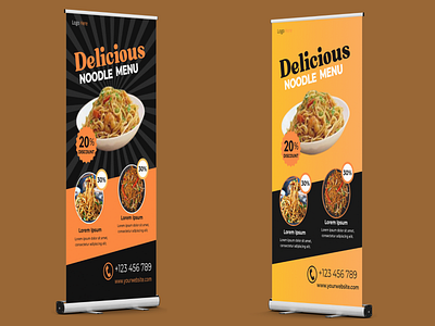 Rollup banner/ menu design/ roller up banner design canva design graphic design illustration infographic